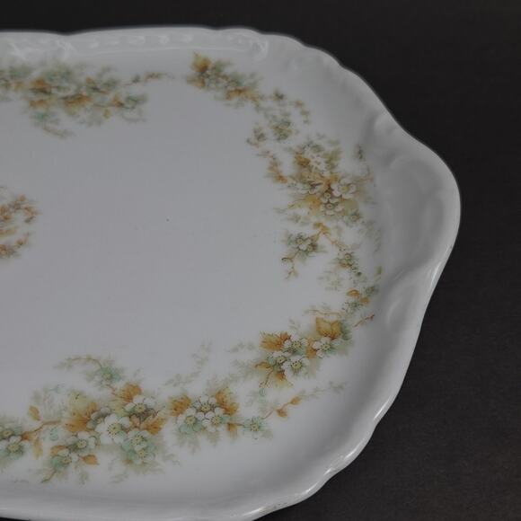 Hutschenreuther Porcelain Vanity Trinket Tray 9in Floral Antique Germany Bavaria - Picture 3 of 10